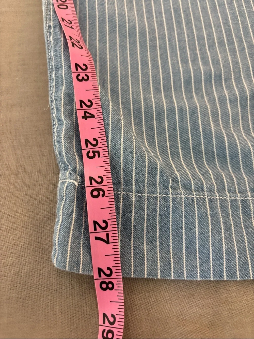 Habitual Light Blue Wide Leg Pinstripe Jeans 26 Coastal Cotton Breezy